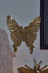 Gold Butterfly Wall Plaque