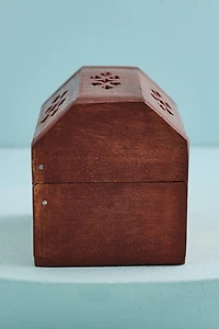 Elephant Mini Wood Incense Cone Box