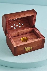 Elephant Mini Wood Incense Cone Box