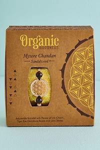 Sandalwood boho Scented Set - Organic Bracelet & Fragrance Spray