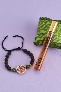 Patchouli Vanilla boho Bracelet & Spray - Earthy Hippie Fragrance Set