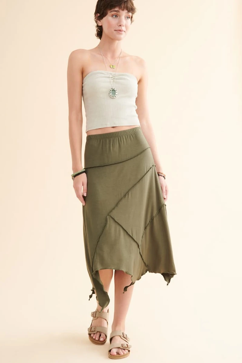 Buy Emerald Asymmetrical Fairy Maxi Skirt Online at Earthbound Trading