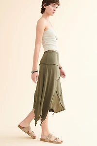 Buy Emerald Asymmetrical Fairy Maxi Skirt Online at Earthbound Trading