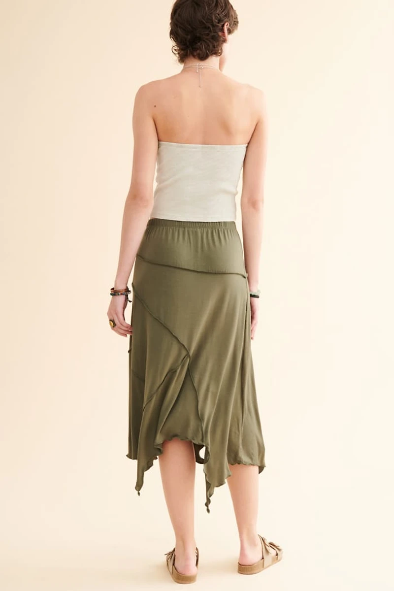 Buy Emerald Asymmetrical Fairy Maxi Skirt Online at Earthbound Trading
