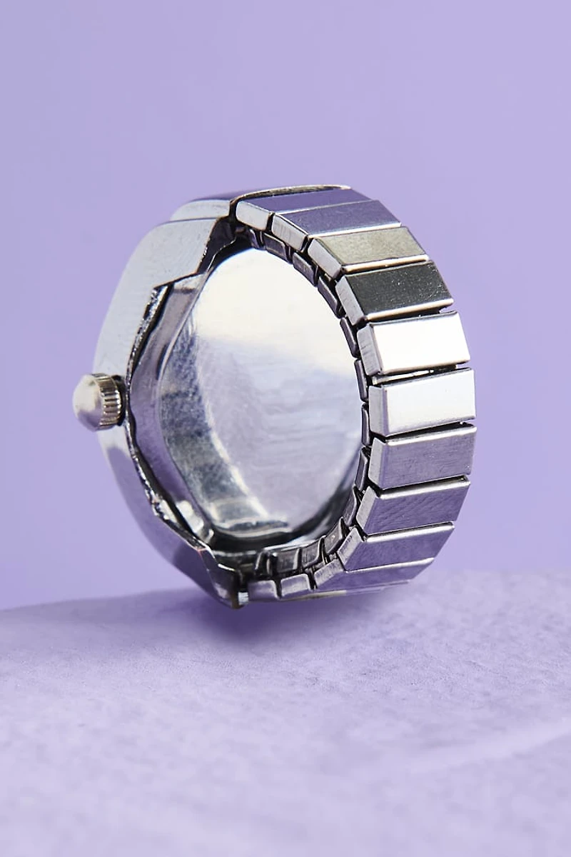 Silver Mini Stretch Watch Ring