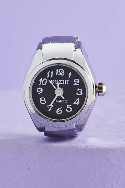 Silver Mini Stretch Watch Ring