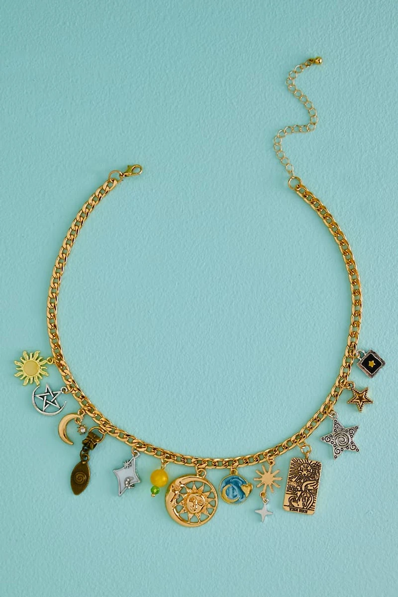 Buy The Sun Tarot Card Charm Necklace Online at Earthbound Trading