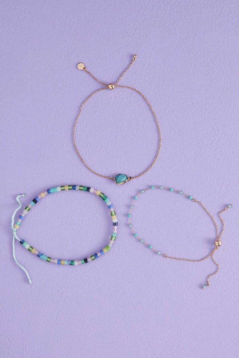 Buy Multi Turquoise Beach Anklet Set Online at Earthbound Trading