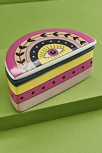 Rainbow Mystic Eye Ceramic Box