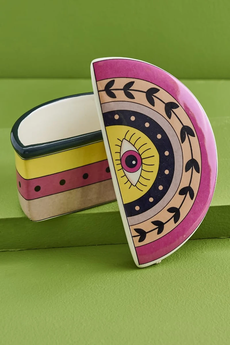 Rainbow Mystic Eye Ceramic Box