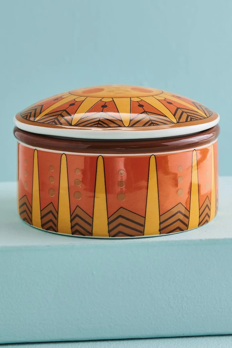 Orange boho Sun Trinket Box
