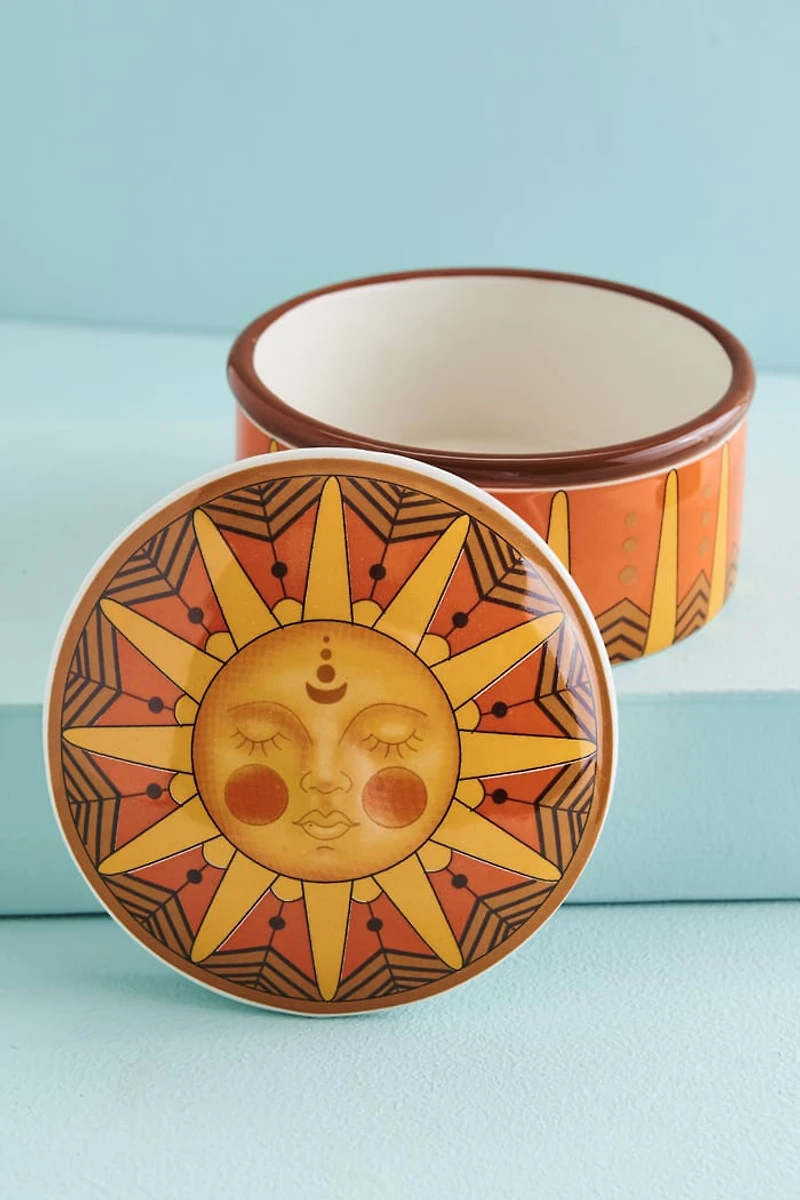 Orange boho Sun Trinket Box