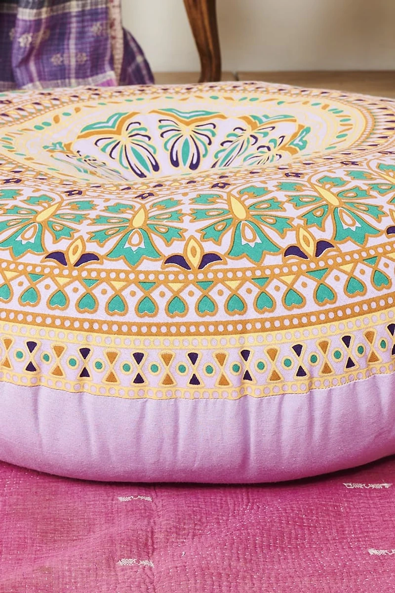 Purple Mandala Meditation Pouf