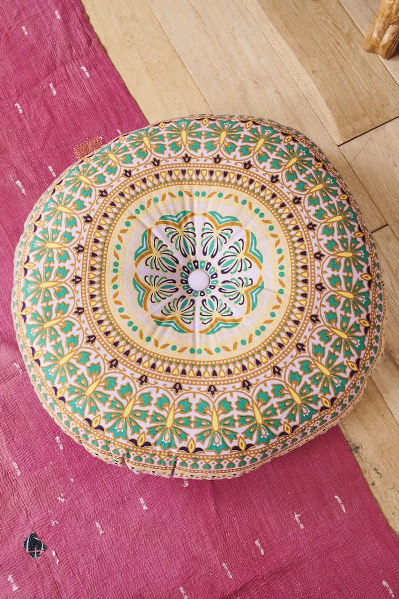 Purple Mandala Meditation Pouf
