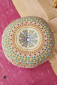 Purple Mandala Meditation Pouf