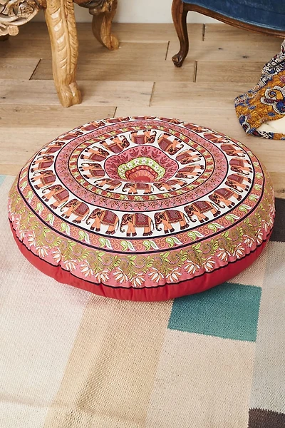 Pink Elephant Meditation Pouf
