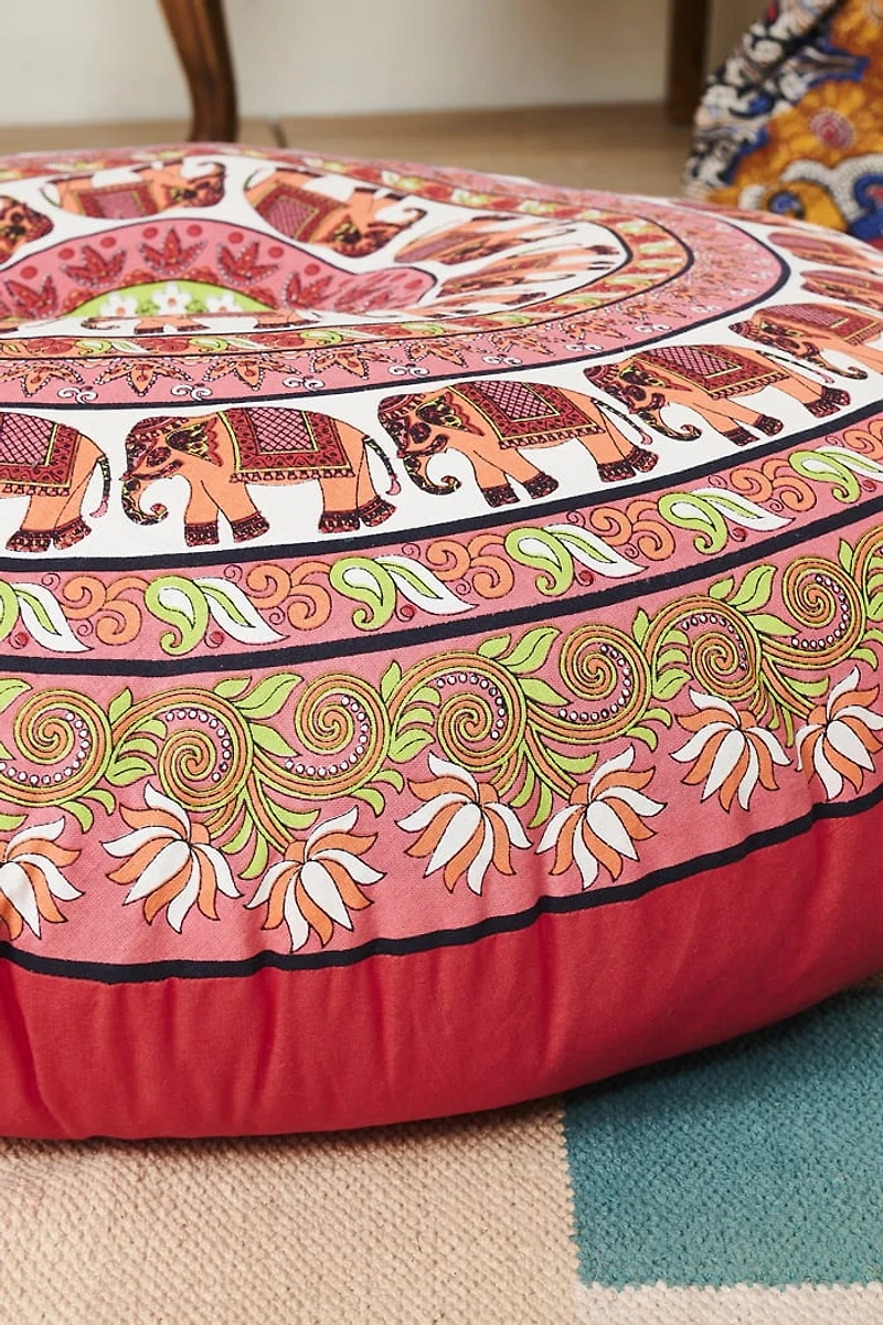 Pink Elephant Meditation Pouf