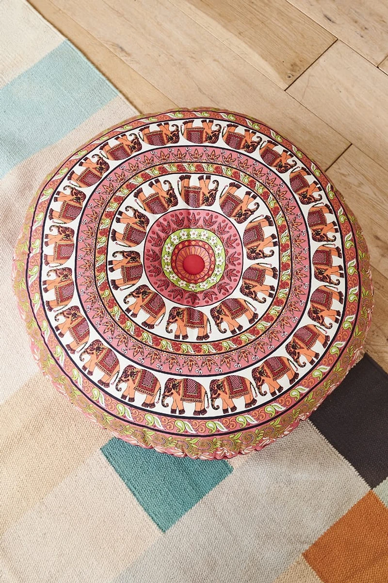 Pink Elephant Meditation Pouf
