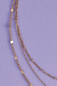 Gold Dainty Chain Layered Necklace