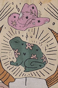 Western Frog Woven Throw Blanket