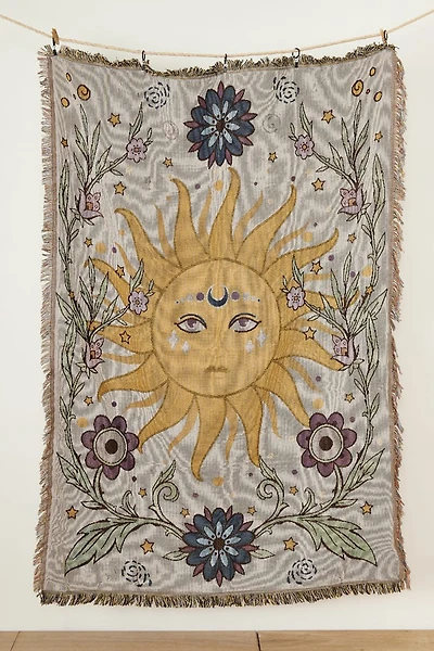 boho Sun Woven Throw Blanket