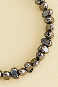 Chrome Faux Stone Bracelet