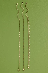 Buy Gold Glass Beaded Teardrop Anklet Set Online at Earthbound Trading