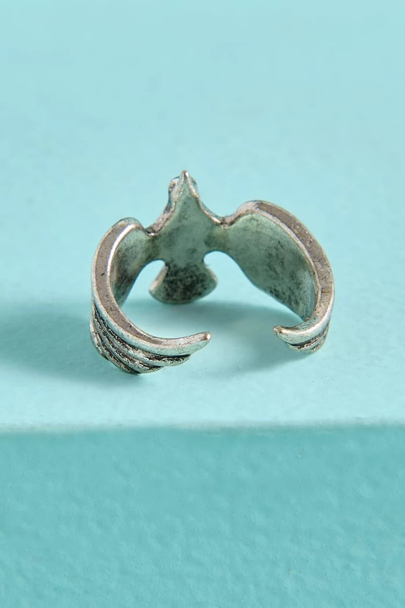 Silver Peace Dove Ring