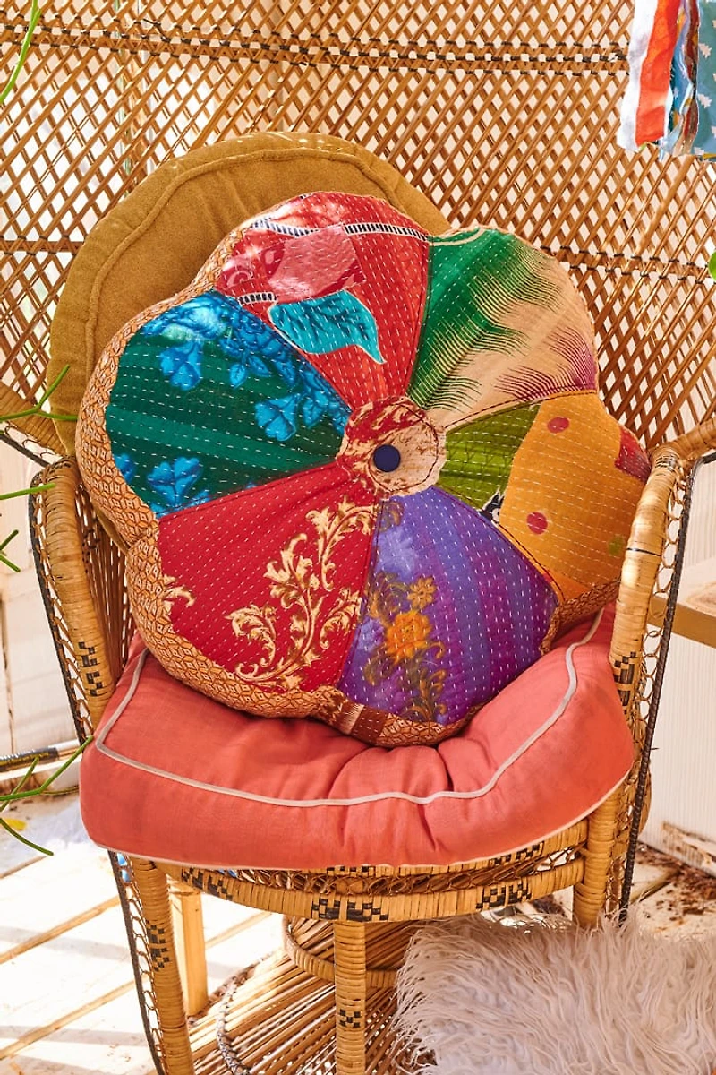 Buy Flower Kantha Pillow Online at Earthbound Trading