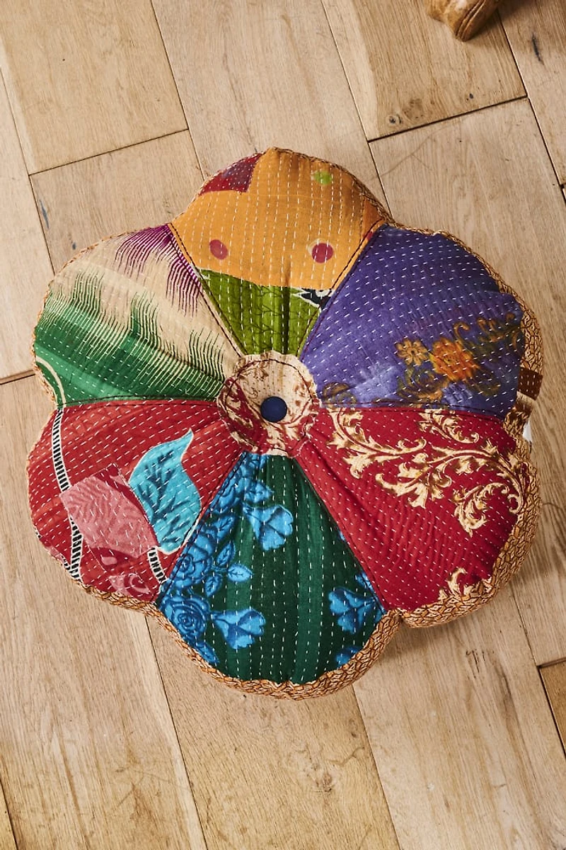 Buy Flower Kantha Pillow Online at Earthbound Trading