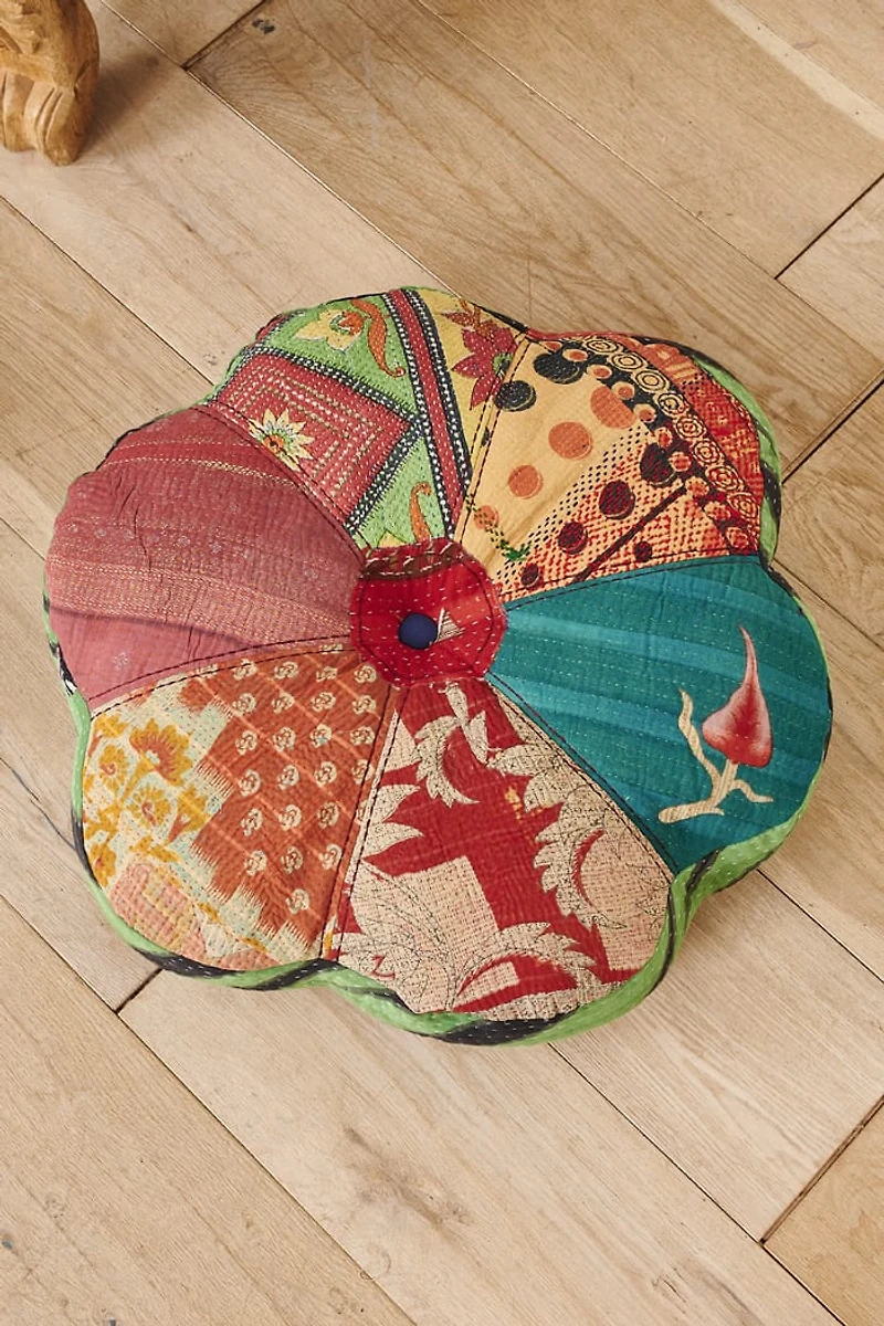Buy Flower Kantha Pillow Online at Earthbound Trading