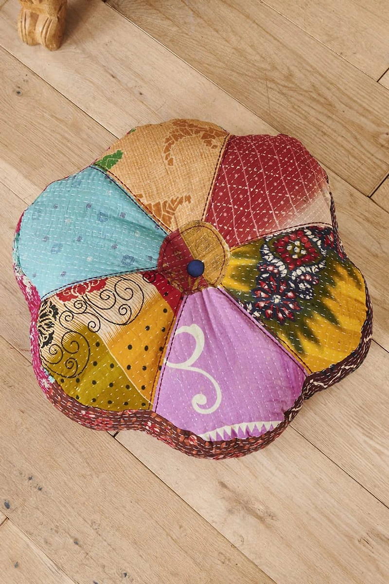 Buy Flower Kantha Pillow Online at Earthbound Trading