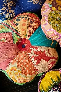 Buy Flower Kantha Pillow Online at Earthbound Trading