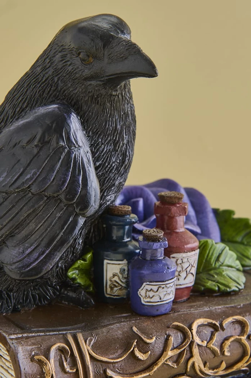 Spellbook Crow Figurine