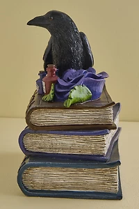 Spellbook Crow Figurine