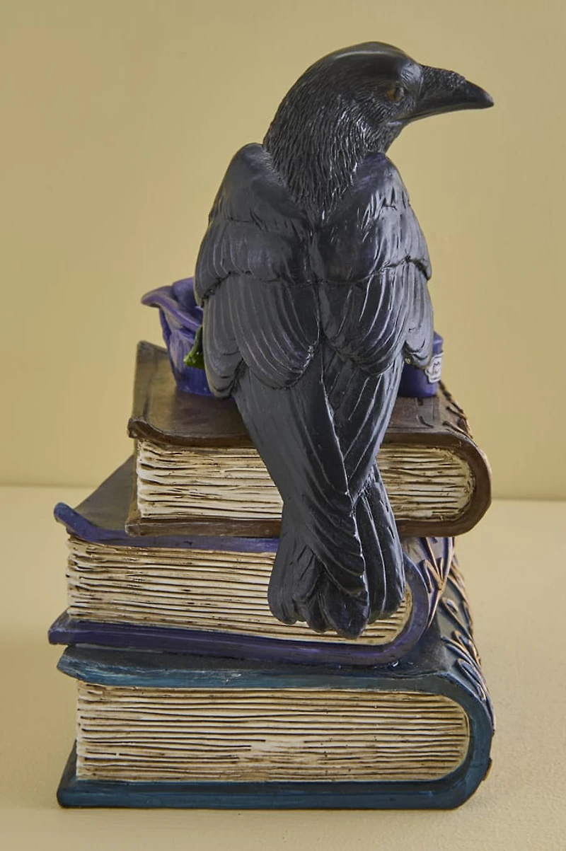 Spellbook Crow Figurine