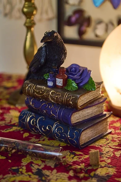 Spellbook Crow Figurine