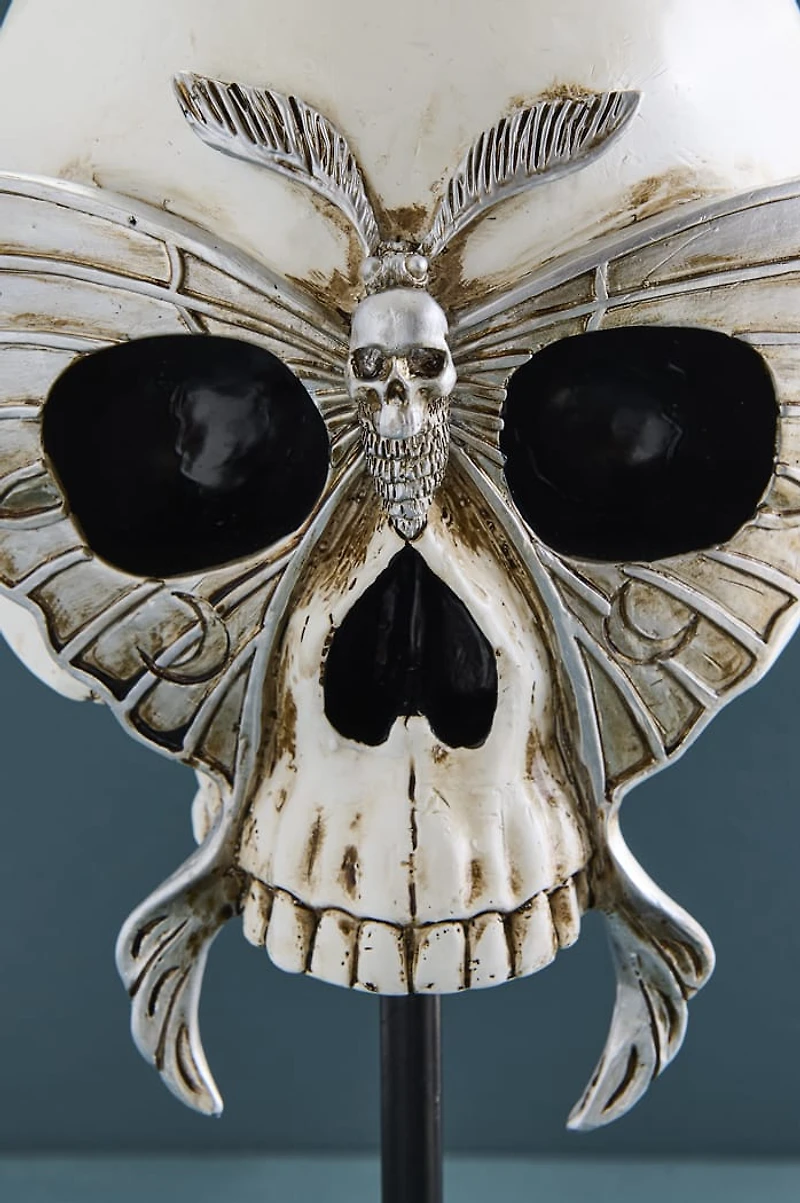 Skull Moth Mask Standing Figurine
