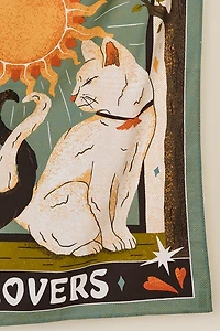 EBX The Lovers Cat Tarot MD Tapestry