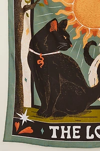 EBX The Lovers Cat Tarot MD Tapestry