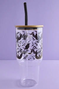 Black Crow Glass Tumbler