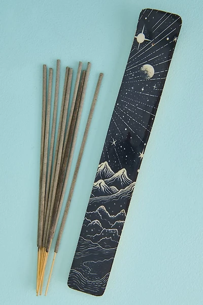 Celestial Mountainscape Flat Incense Burner