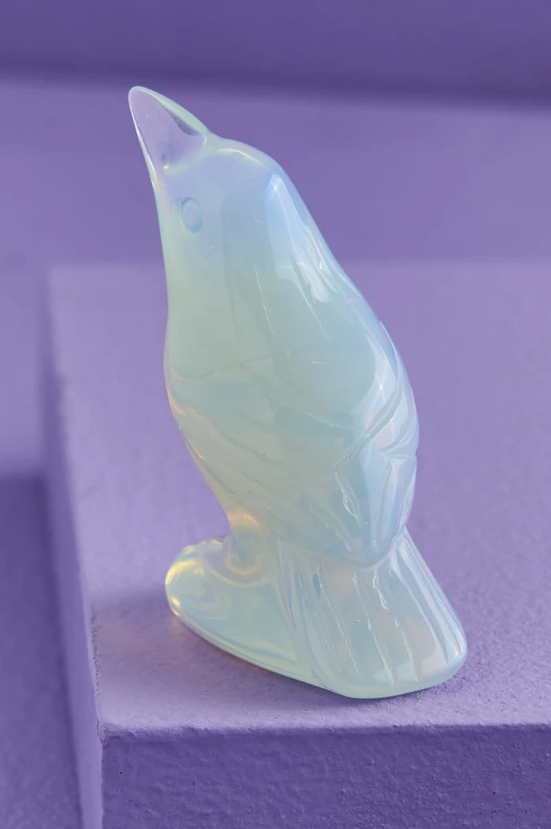 Opalite Crow Figurine