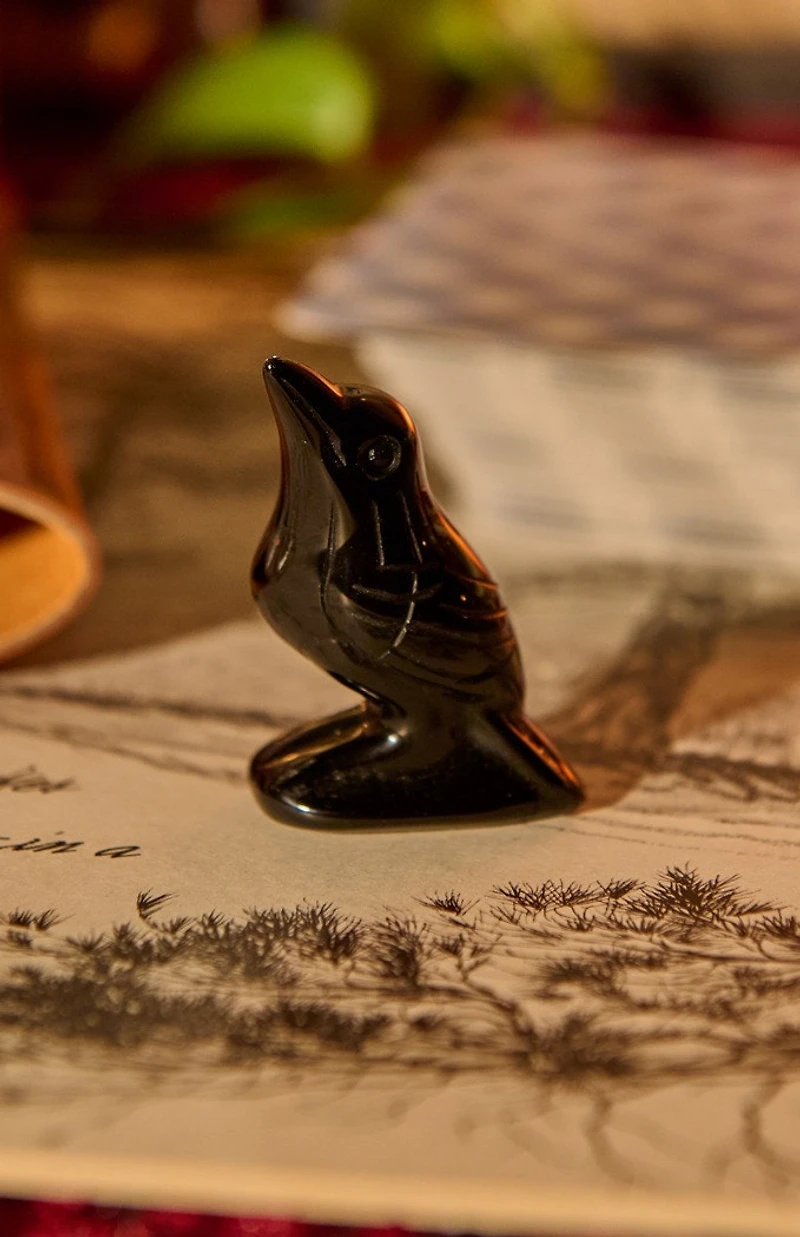 Buy Black Obsidian Crow Figurine Online at Earthbound Trading