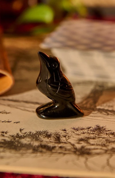 Buy Black Obsidian Crow Figurine Online at Earthbound Trading