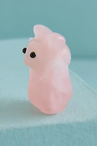 Rose Quartz Bat Figurine