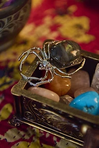 Labradorite Spider Figurine