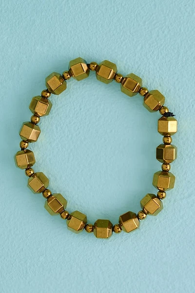 Pyrite Beaded Stretch Bracelet