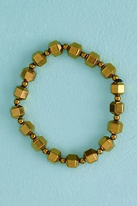 Pyrite Beaded Stretch Bracelet
