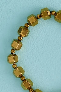 Pyrite Beaded Stretch Bracelet
